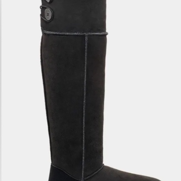 Ugg Over the Knee Bailey Button Fur Lined Suede Boots - Picture 8 of 8